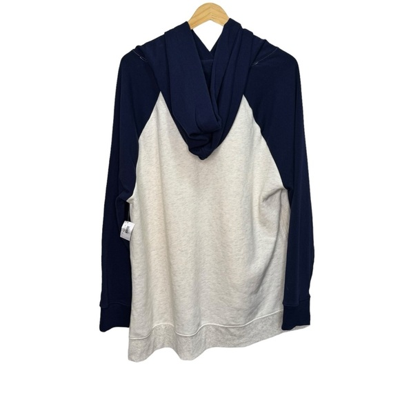 Old Navy Cream & Blue Hooded Sweater Size XL NWT - Picture 5 of 8